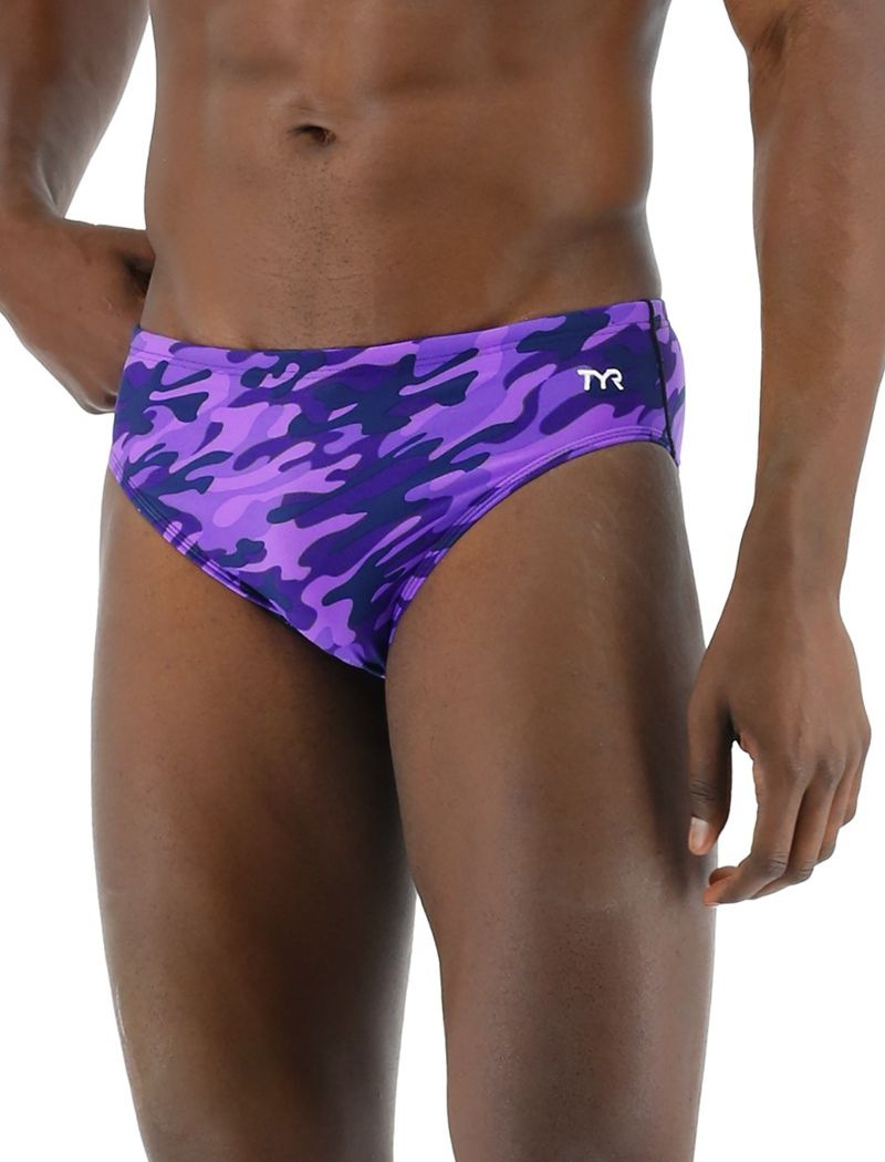 Maillot de Bain Tyr Durafast Elite? Camo Homme Violette | 19981107NGN