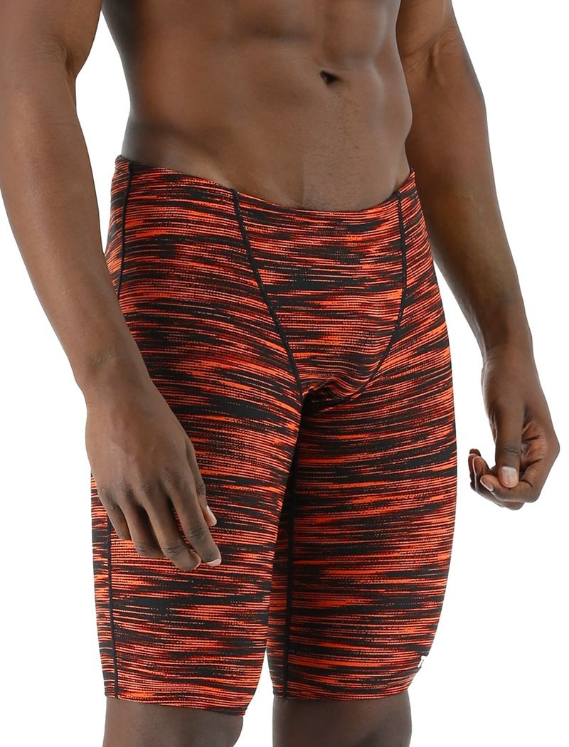 Maillot de Bain Tyr Durafast Elite? Jammer Fizzy Homme Orange Noir | 19287942LKW