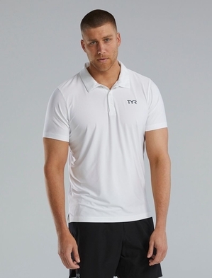 Polo Tyr Climadry? Corta Sleeve Homme Blanche | 88968144ONQ