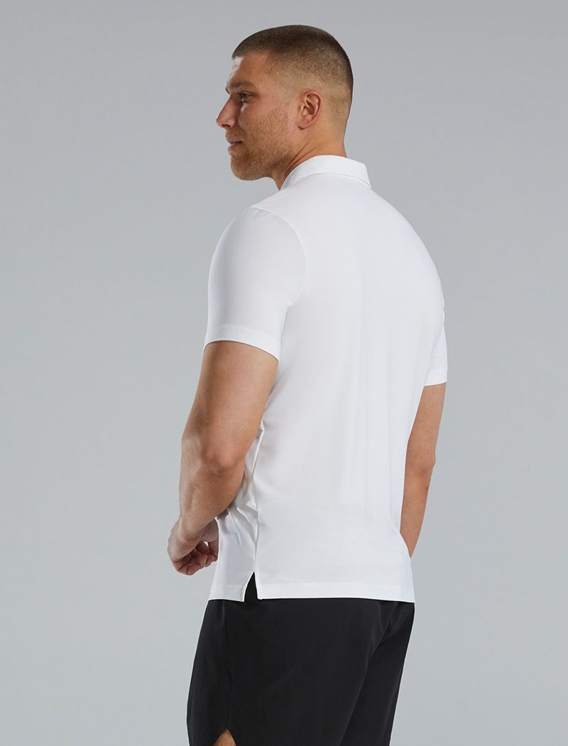 Polo Tyr Climadry? Corta Sleeve Homme Blanche | 88968144ONQ