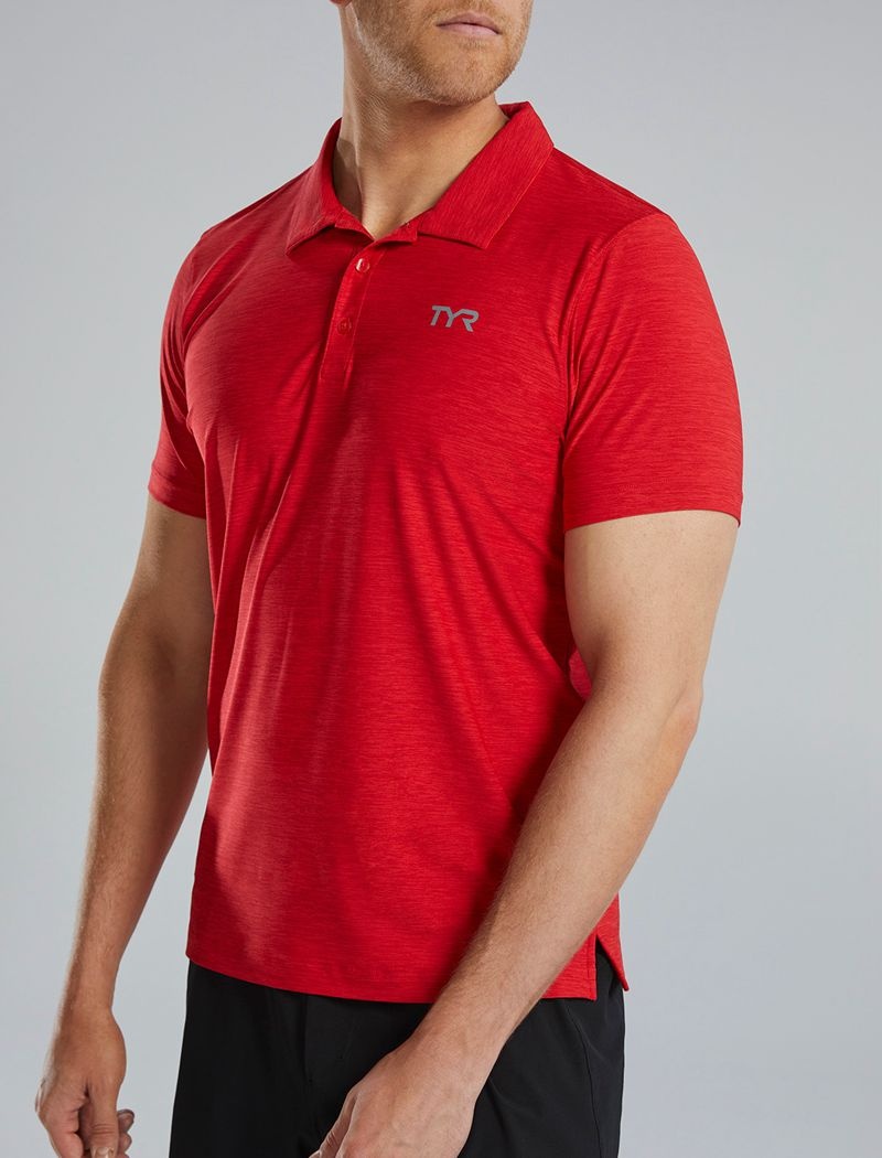 Polo Tyr Climadry? Corta Sleeve Homme Rouge | 58003010CQD