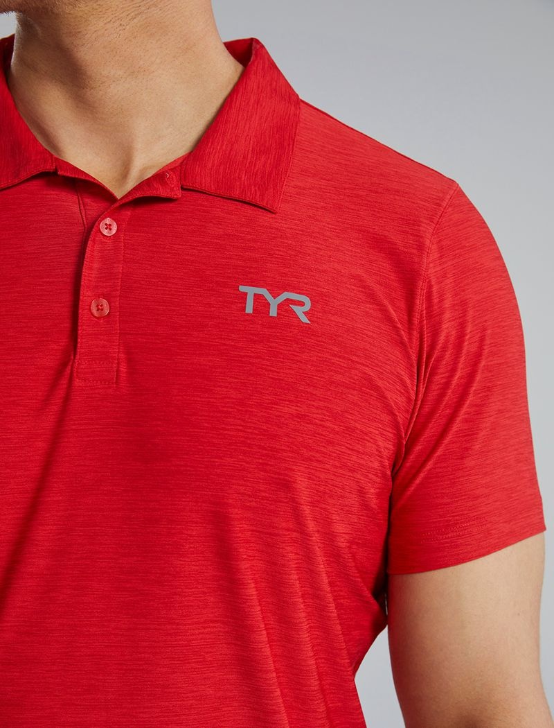 Polo Tyr Climadry? Corta Sleeve Homme Rouge | 58003010CQD