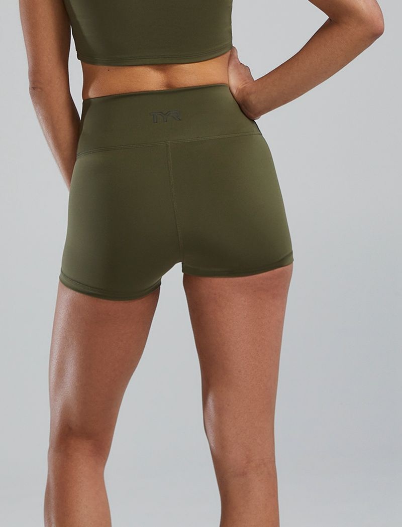 Short Tyr Joule Elite? High-waisted 2 Femme Vert Olive | 19900390FYE