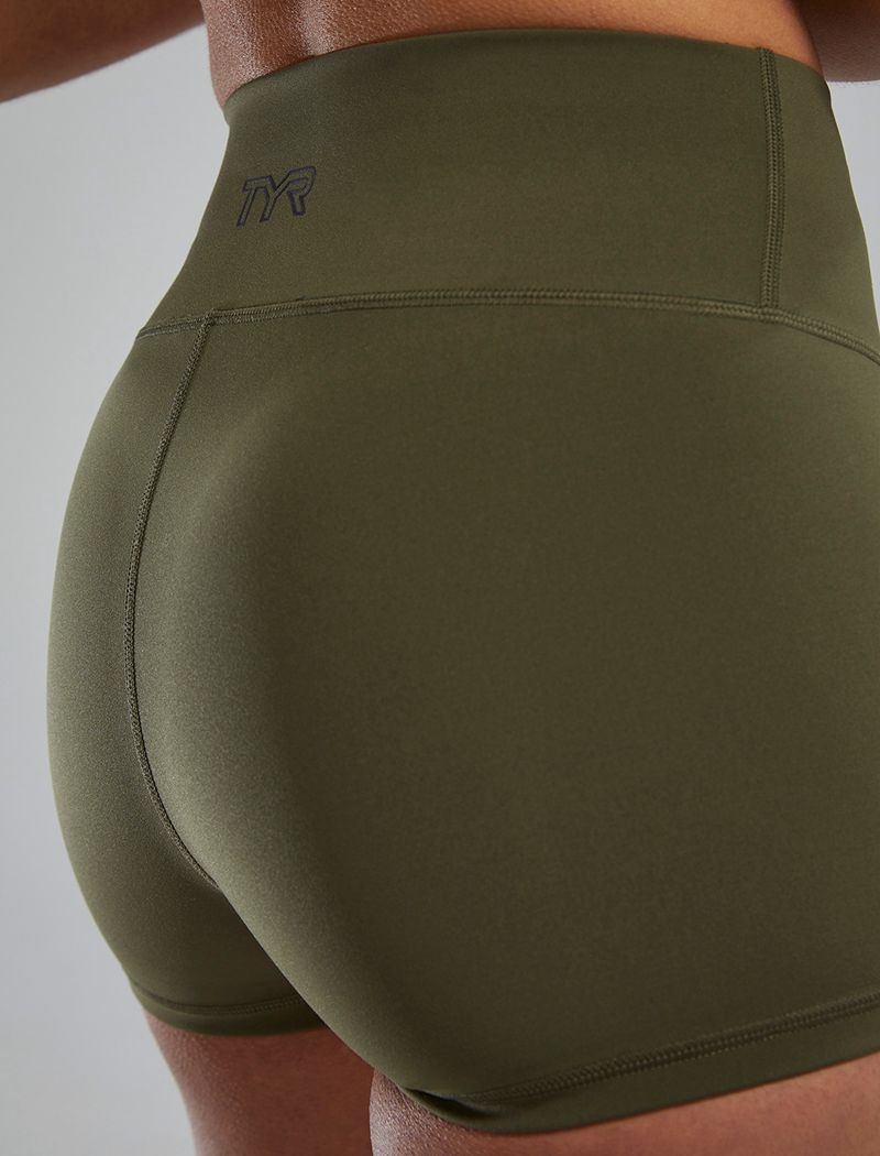 Short Tyr Joule Elite? High-waisted 2 Femme Vert Olive | 19900390FYE