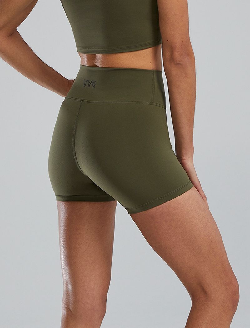 Short Tyr Joule Elite? High-waisted 3.25 Femme Vert Olive | 50847540MXQ