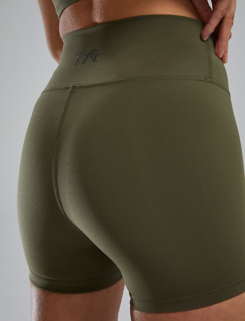 Short Tyr Joule Elite? High-waisted 3.25 Femme Vert Olive | 50847540MXQ