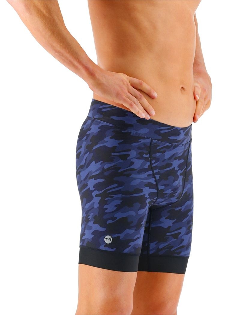 Maillot de Bain Tyr Durafast Elite? Workout Jammer Homme Bleu Marine Camouflage | 57728487ZUE