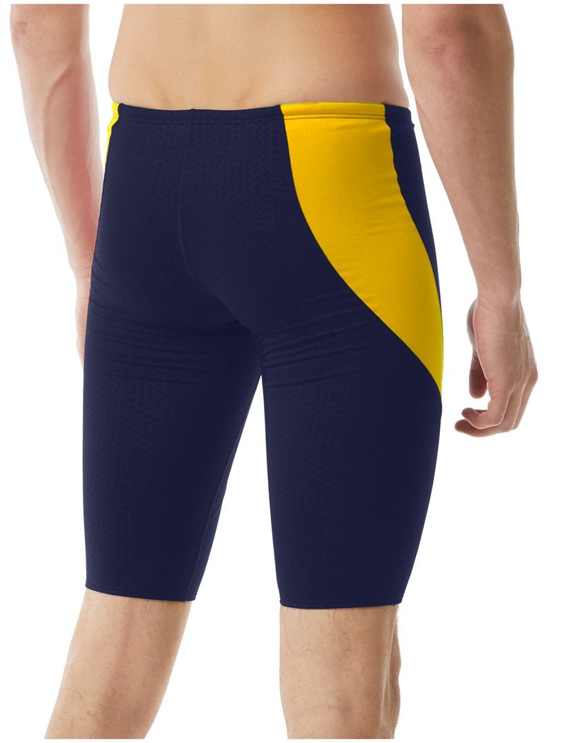 Maillot de Bain Tyr Durafast Elite? Curve Splice Jammer Hexa Homme Bleu Marine Jaune | 60870841LSX