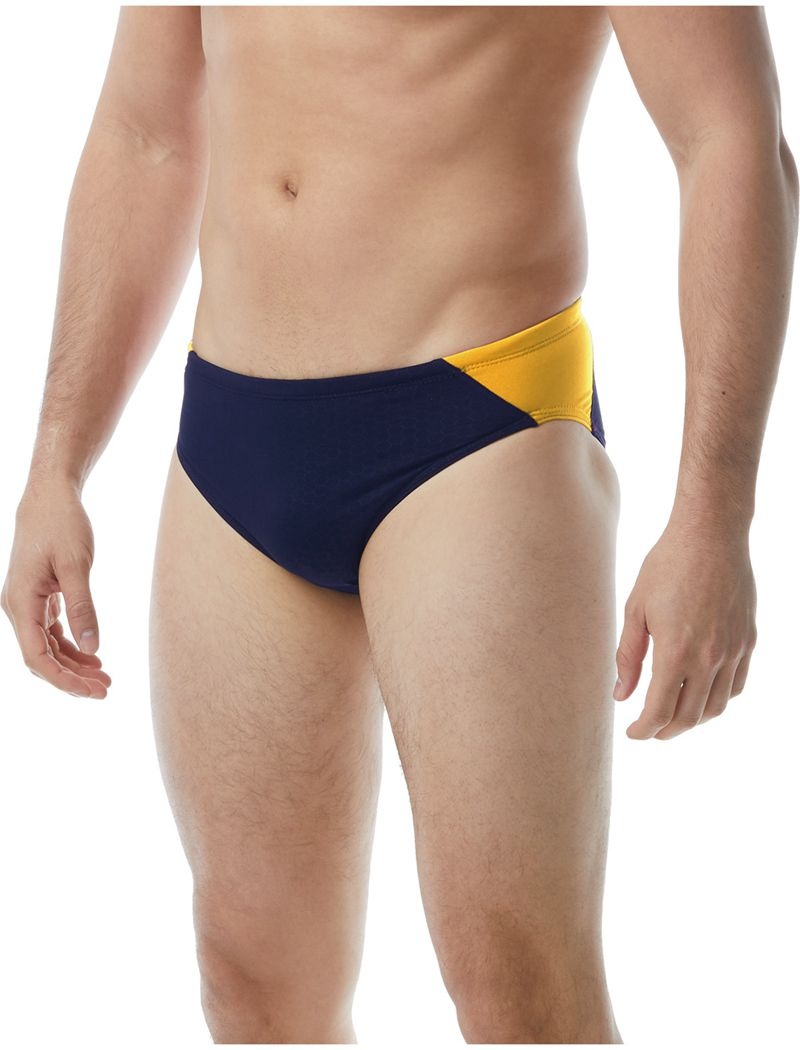 Maillot de Bain Tyr Durafast Elite? Blade Splice Hexa Homme Bleu Marine Jaune | 65936605YEU