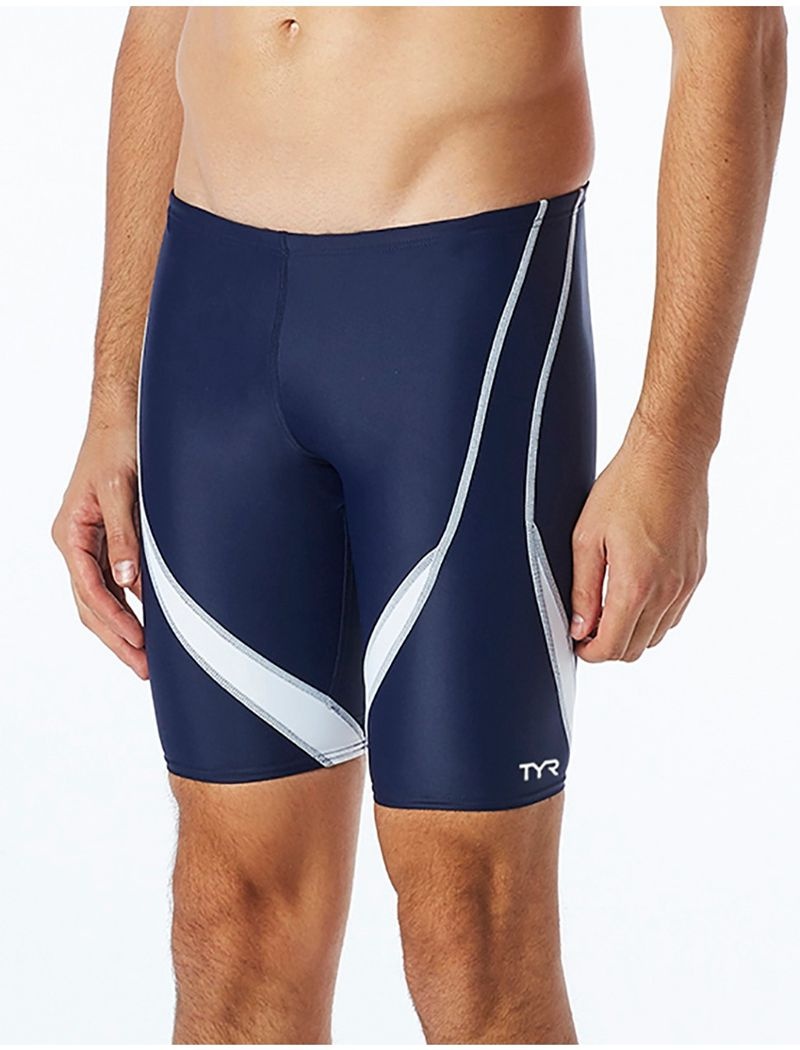 Maillot de Bain Tyr Tyreco? Alliance Jammer Splice Homme Bleu Marine Blanche | 52132927ATC