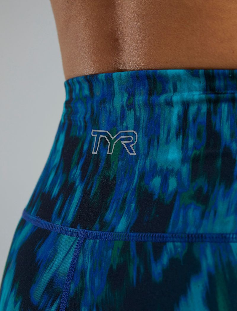 Short Tyr Base Kinetic? High-rise 3.25 Femme Bleu Vert | 42251843NUV