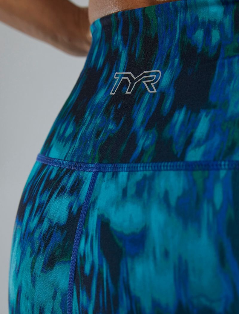 Short Tyr Base Kinetic? High-rise 2 Femme Bleu Vert | 79897898MCV