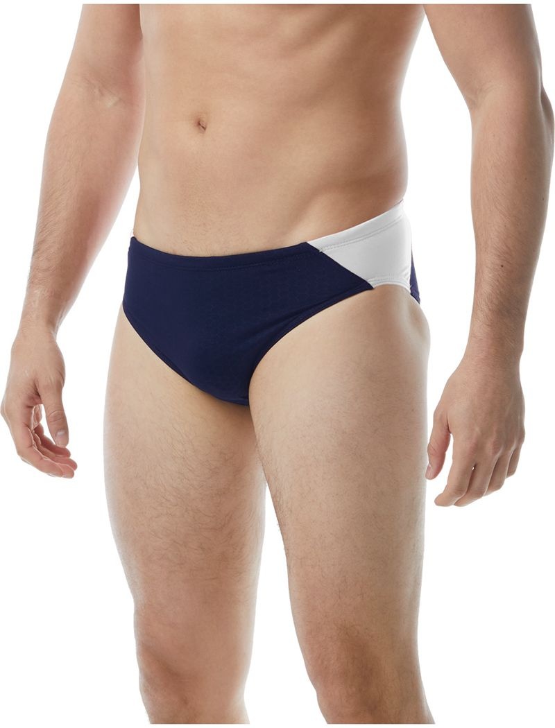 Maillot de Bain Tyr Durafast Elite? Blade Splice Hexa Homme Bleu Marine Blanche | 75443444OAH