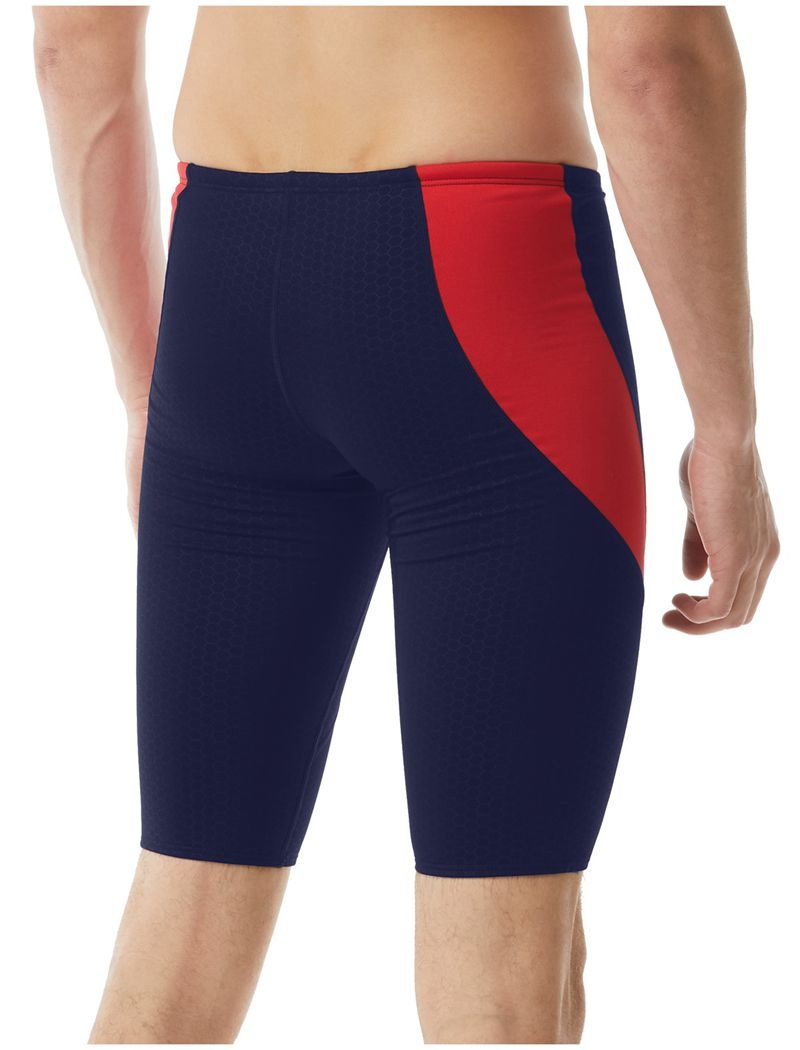 Maillot de Bain Tyr Durafast Elite? Curve Splice Jammer Hexa Homme Bleu Marine Rouge | 57415095VTL