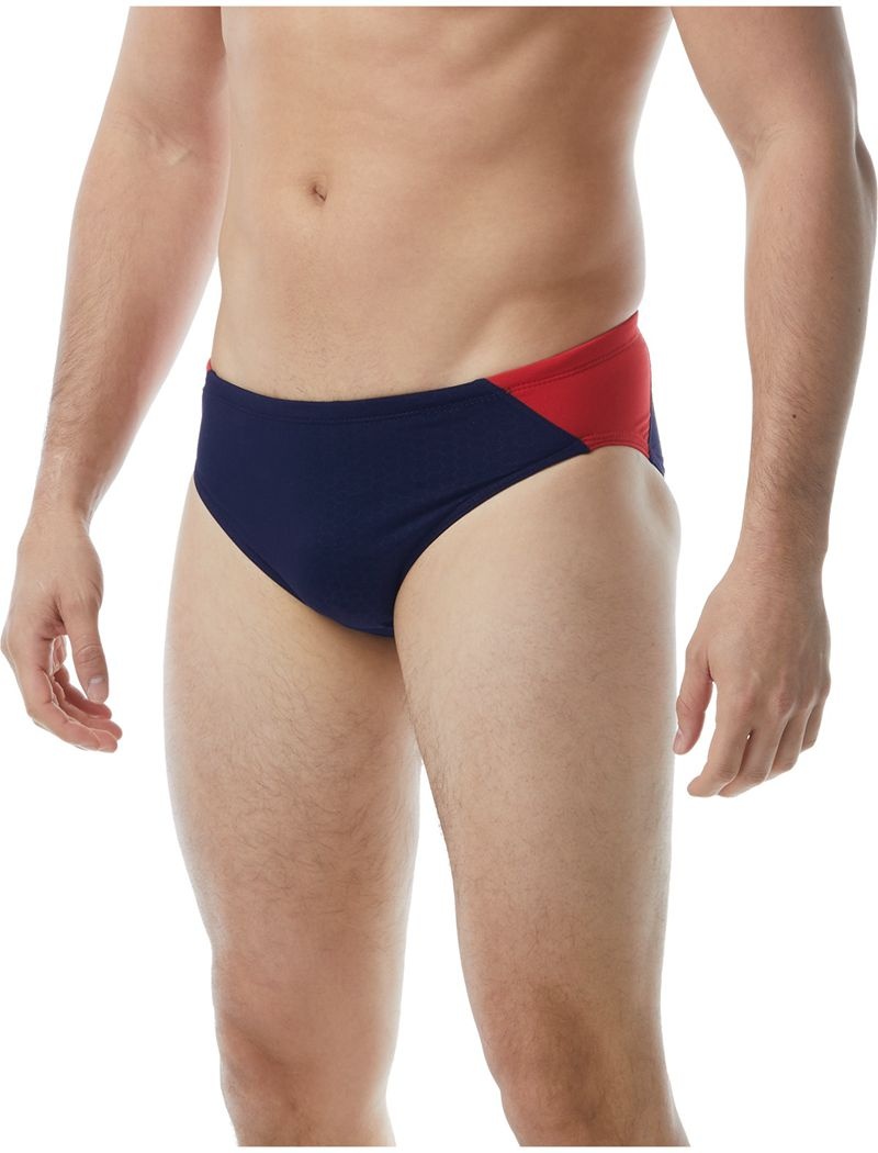 Maillot de Bain Tyr Durafast Elite? Blade Splice Hexa Homme Bleu Marine Rouge | 71607196PFA