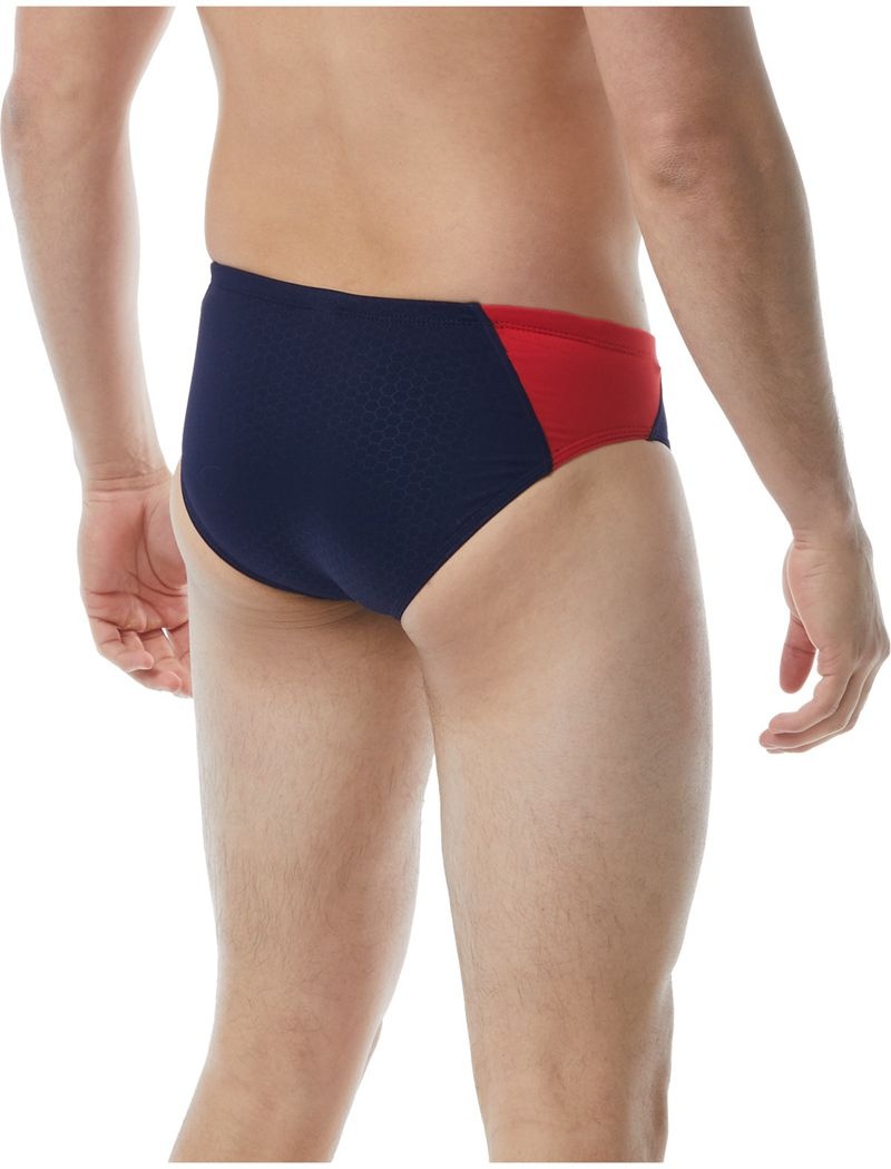 Maillot de Bain Tyr Durafast Elite? Blade Splice Hexa Homme Bleu Marine Rouge | 71607196PFA