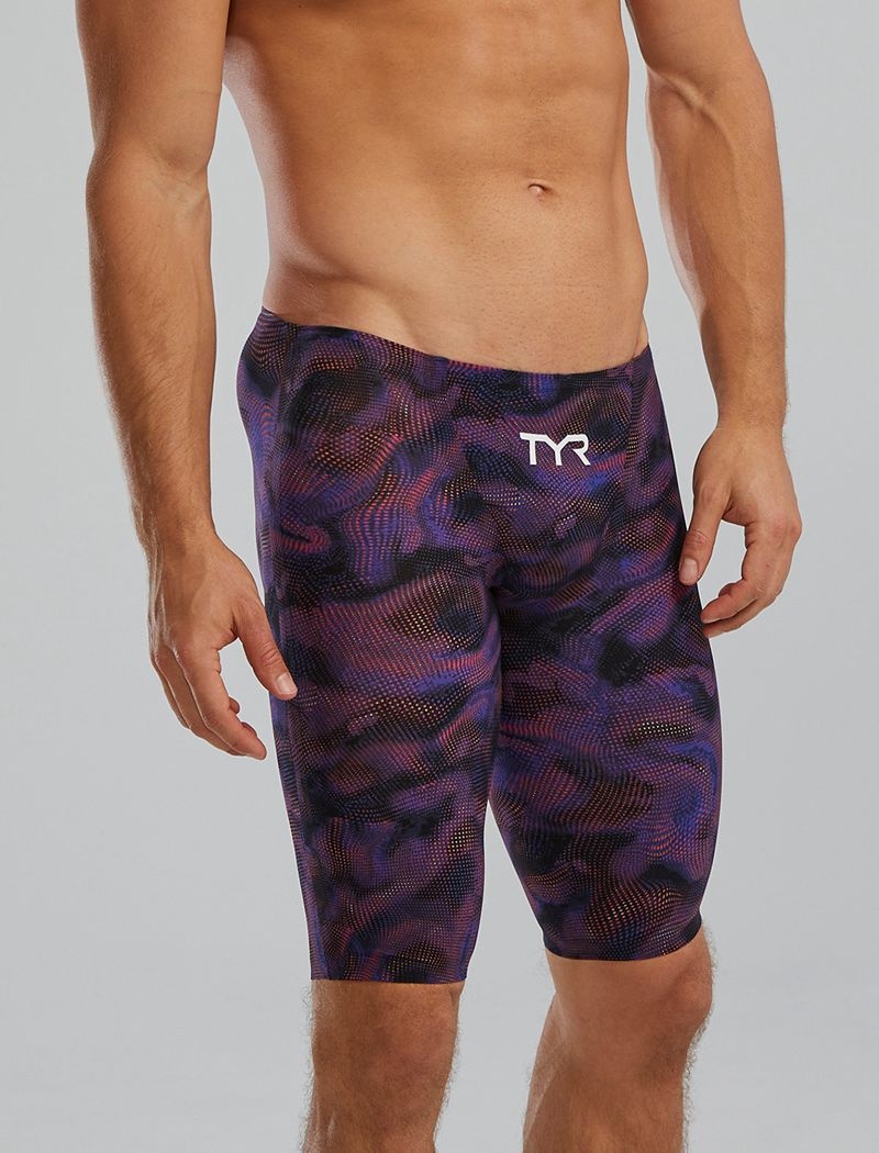 Maillot de Bain Tyr Avictor? 2.0. Low Taille Jammer Exolon Homme Bleu Marine Violette | 02141769OLN