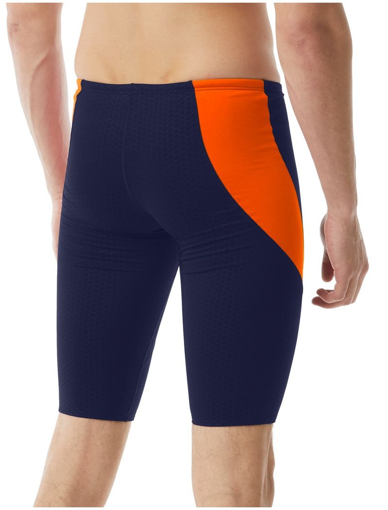 Maillot de Bain Tyr Durafast Elite? Curve Splice Jammer Hexa Homme Bleu Marine Orange | 25685137HFV