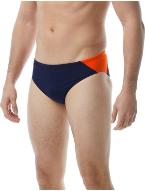 Maillot de Bain Tyr Durafast Elite? Blade Splice Hexa Homme Bleu Marine Orange | 41505571NAB