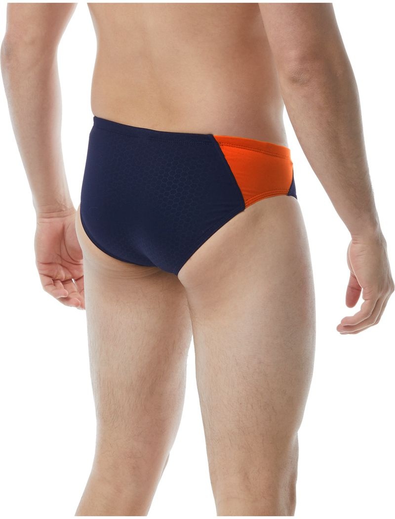 Maillot de Bain Tyr Durafast Elite? Blade Splice Hexa Homme Bleu Marine Orange | 41505571NAB