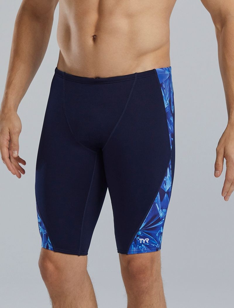 Maillot de Bain Tyr Durafast Elite? Blade Splice Jammer Crystalized Homme Bleu Marine Bleu | 36659163POT