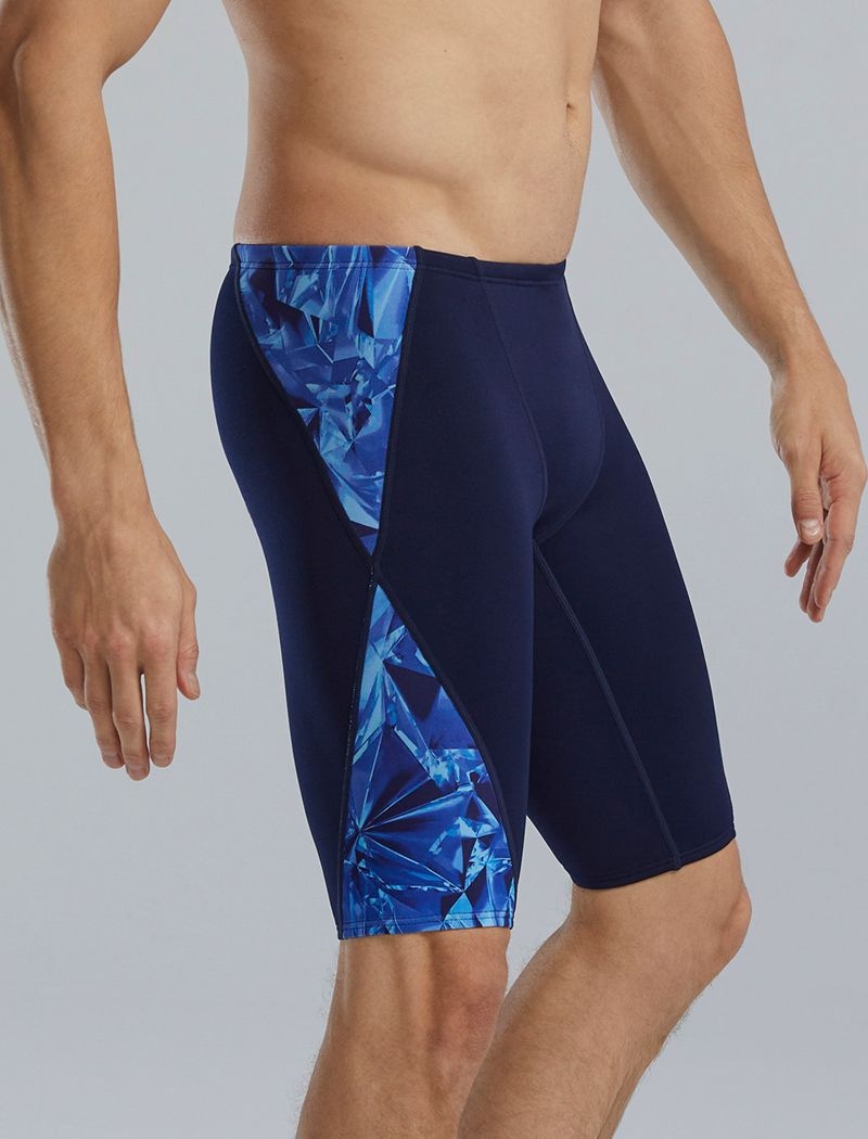 Maillot de Bain Tyr Durafast Elite? Blade Splice Jammer Crystalized Homme Bleu Marine Bleu | 36659163POT