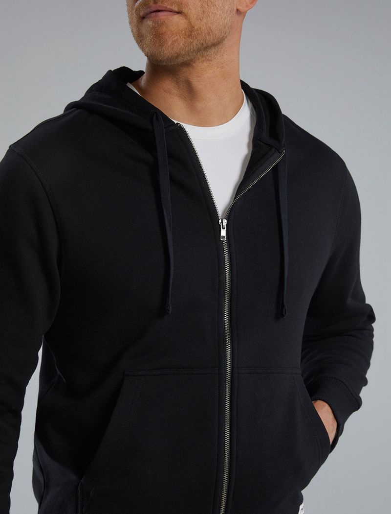 Sweat a Capuche Tyr Ultrasoft Heavyweight Terry Full-zip Homme Noir | 50645583TUD