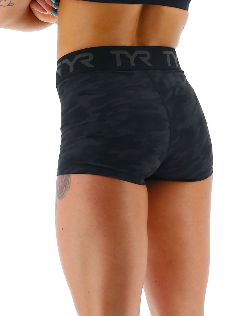 Short Tyr Base Kinetic? Mid-rise 2 Logo Femme Noir | 04315768YLF