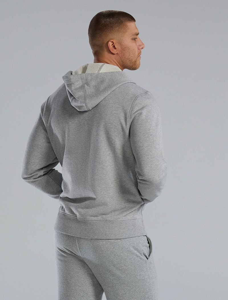 Sweat a Capuche Tyr Ultrasoft Heavyweight Terry Full-zip Homme Grise | 18294769JHK