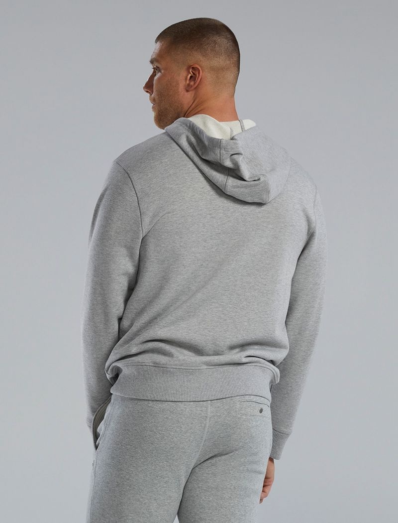 Sweat a Capuche Tyr Ultrasoft Heavyweight Terry Full-zip Homme Grise | 18294769JHK