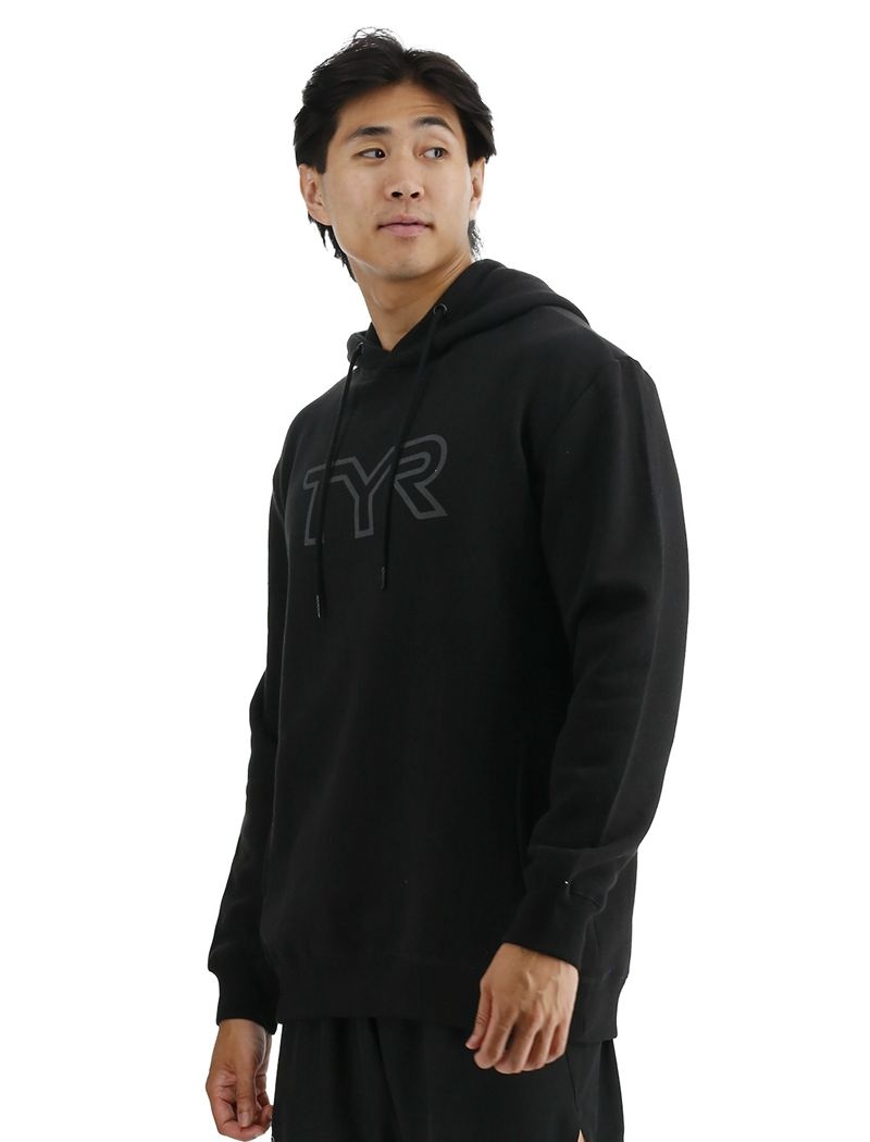 Sweat a Capuche Tyr Ultrasoft Big Logo Tech Homme Noir | 78885813ISB