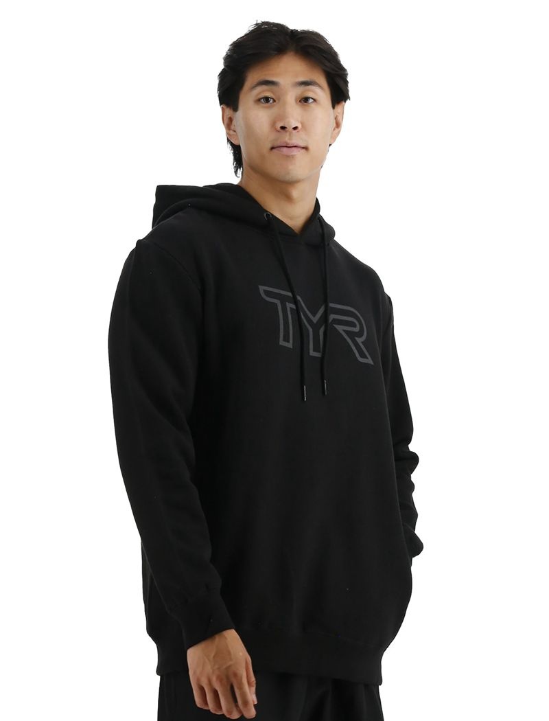 Sweat a Capuche Tyr Ultrasoft Big Logo Tech Homme Noir | 78885813ISB