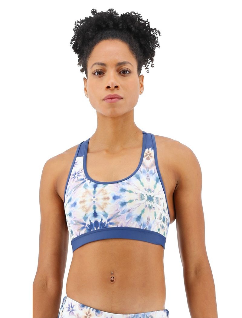 Soutien Gorge Sport Tyr Reilly Pressed Flowers Femme Blanche | 73570954KNM