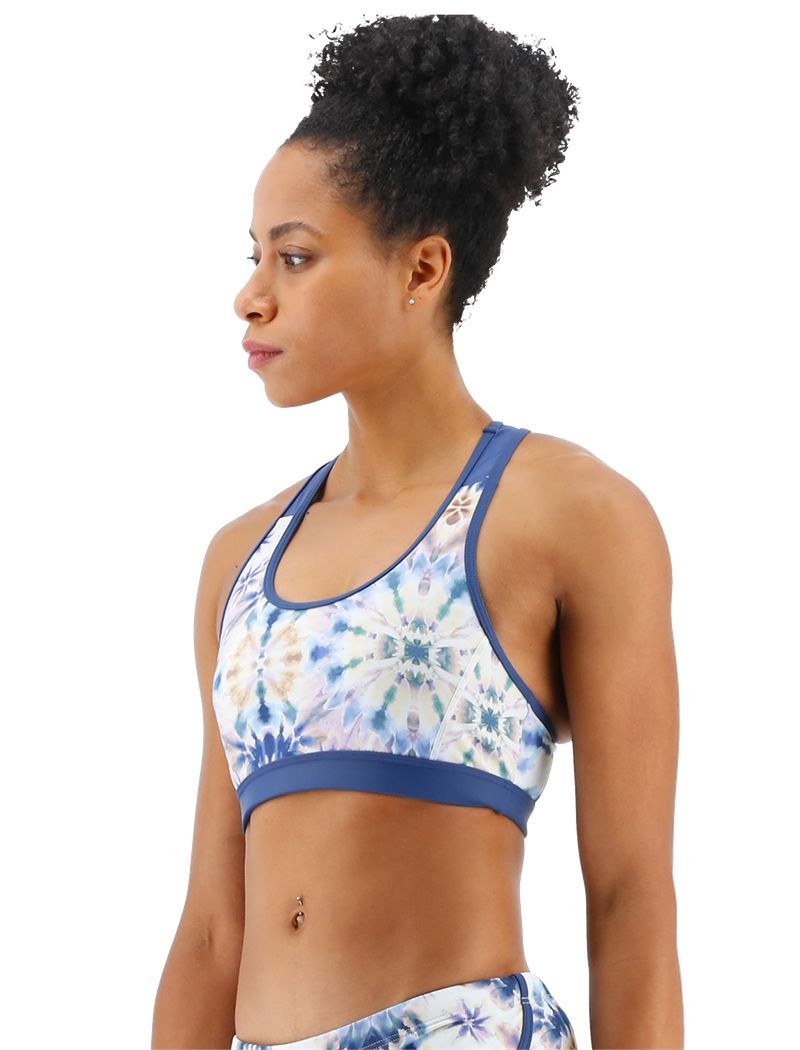 Soutien Gorge Sport Tyr Reilly Pressed Flowers Femme Blanche | 73570954KNM