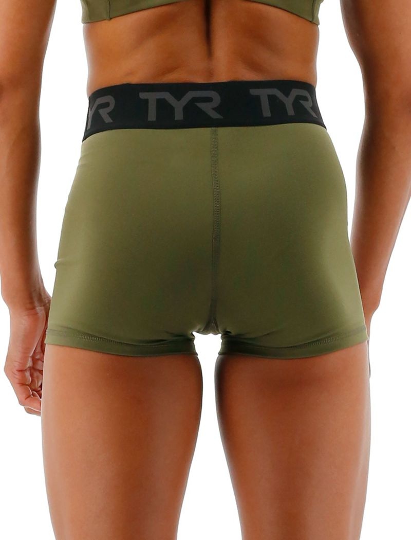 Short Tyr Base Kinetic? 2 Mid-rise Logo Femme Vert Olive | 09274576YVD