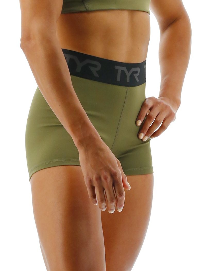 Short Tyr Base Kinetic? 2 Mid-rise Logo Femme Vert Olive | 09274576YVD