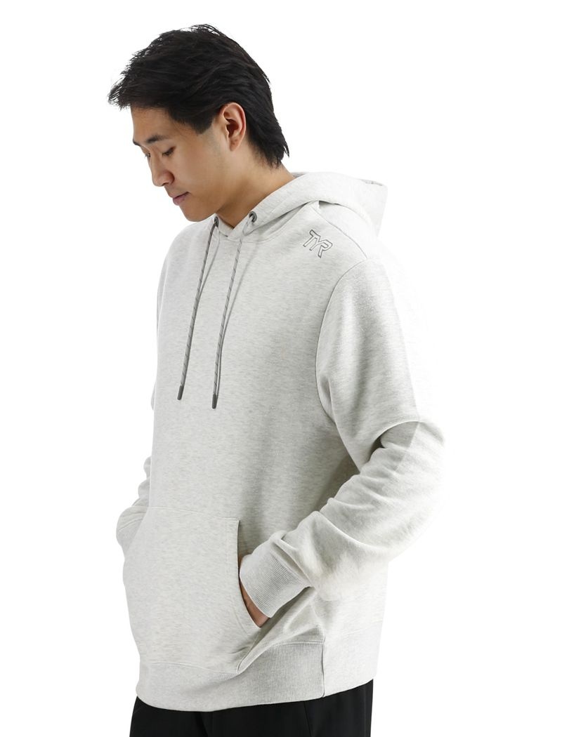 Sweat a Capuche Tyr Ultrasoft Midweight Fleece Homme Grise Clair | 59536415KIS