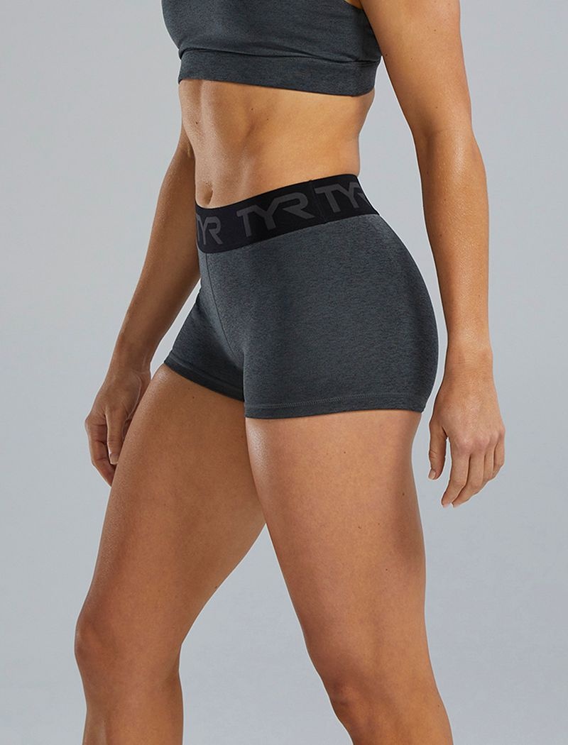 Short Tyr Base Kinetic? 2 Mid-rise Logo Femme Grise Foncé | 58115312QFE