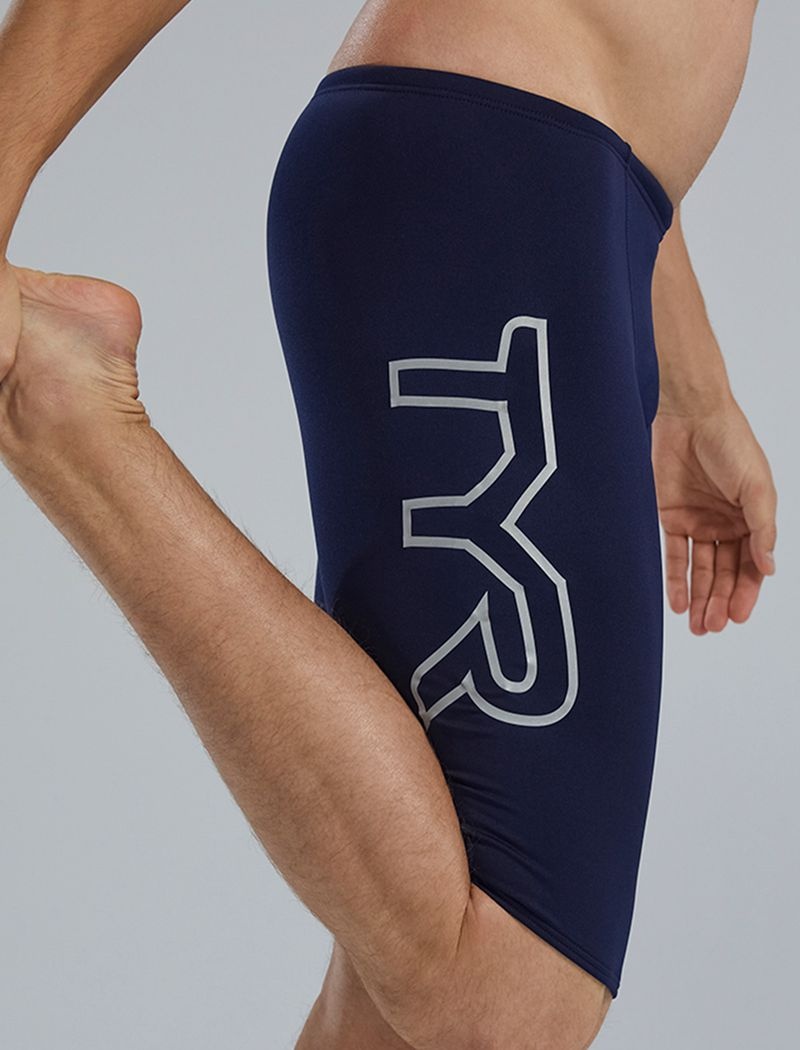 Maillot de Bain Tyr Durafast Elite? Large Logo Jammer Homme Bleu Marine | 35285889ZJE