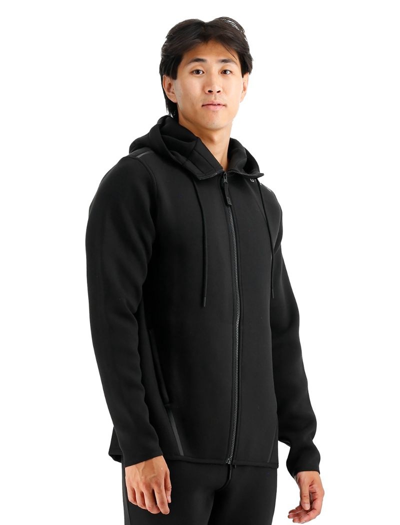 Sweat a Capuche Tyr Elite Team Full Zip Homme Noir | 86272212CMB