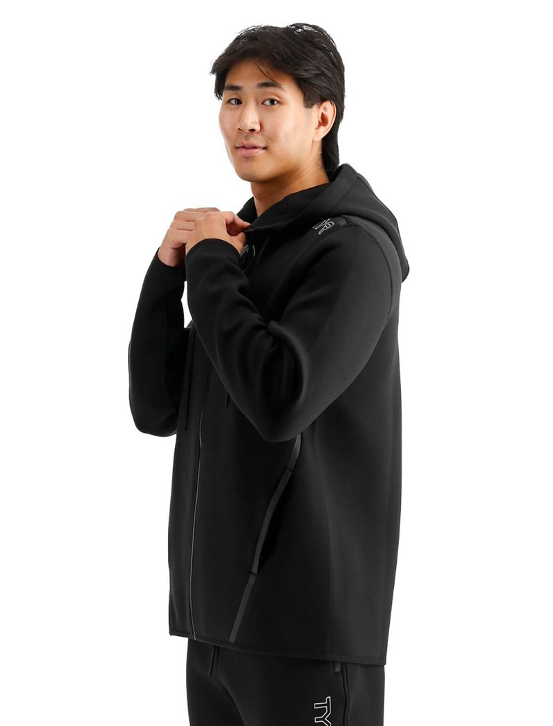 Sweat a Capuche Tyr Elite Team Full Zip Homme Noir | 86272212CMB