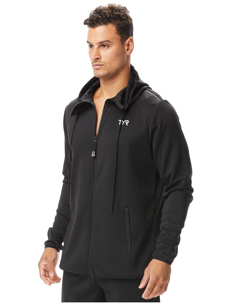 Sweat a Capuche Tyr Alliance Podium Full Zip Homme Noir | 86981799DLM