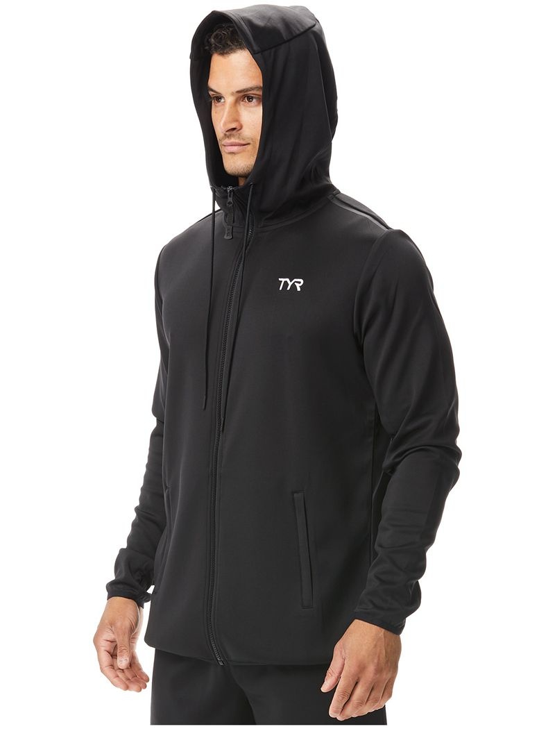 Sweat a Capuche Tyr Alliance Podium Full Zip Homme Noir | 86981799DLM