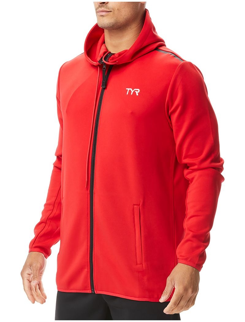 Sweat a Capuche Tyr Alliance Podium Full Zip Homme Rouge | 62845904SDU