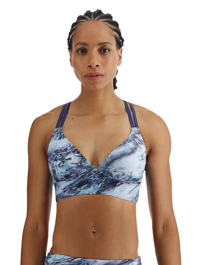 Soutien Gorge Sport Tyr Madeline Shale Femme Bleu Multicolore | 09280497OSF