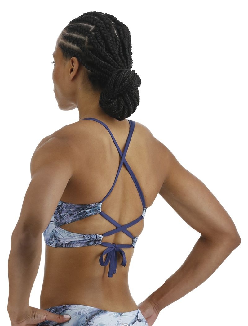 Soutien Gorge Sport Tyr Madeline Shale Femme Bleu Multicolore | 09280497OSF