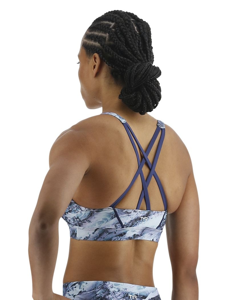 Soutien Gorge Sport Tyr Jojo Shale Femme Bleu Multicolore | 73391883UUI