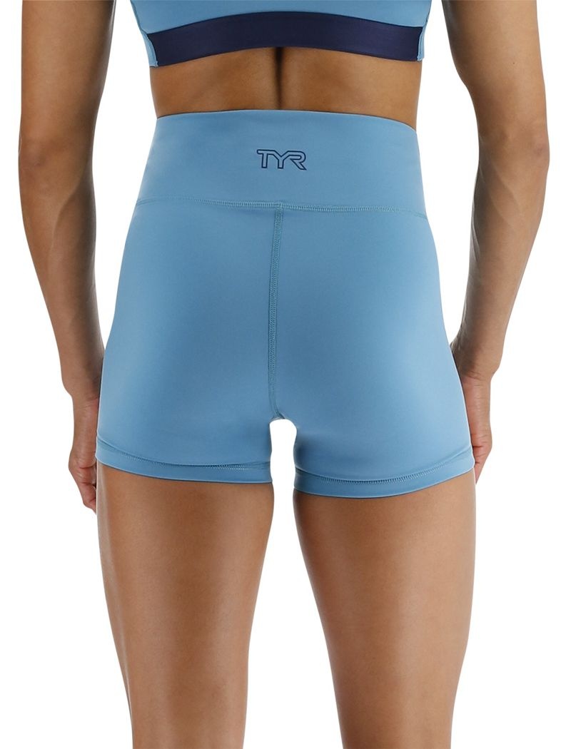 Short Tyr Joule Elite? High-waisted 3.25 Femme Bleu | 56703560YQS