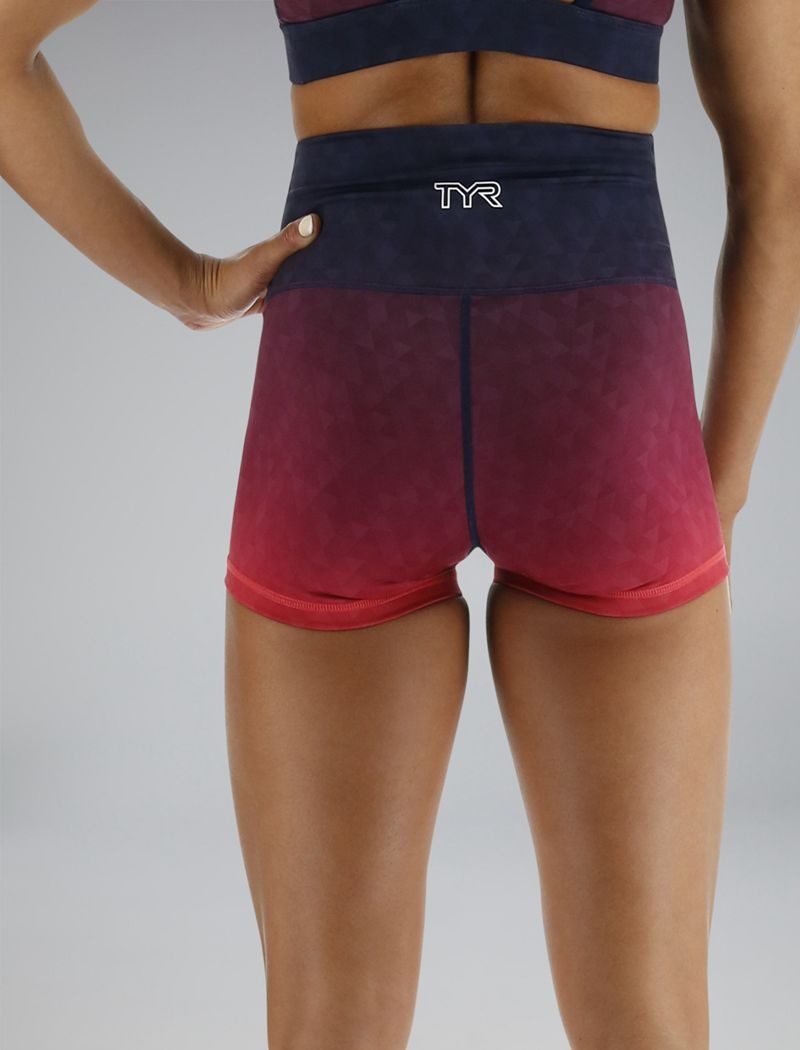 Short Tyr Base Kinetic? High-rise 2 Femme Rouge Bleu Marine | 49501179FTQ