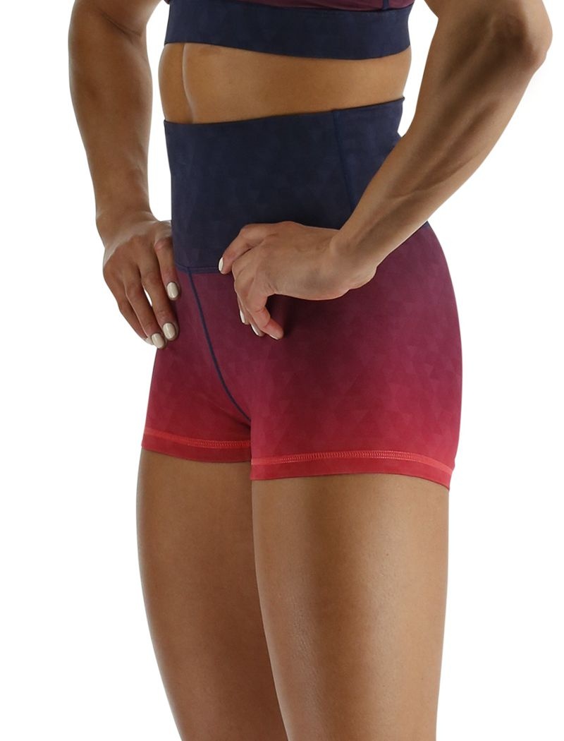 Short Tyr Base Kinetic? High-rise 2 Femme Rouge Bleu Marine | 49501179FTQ